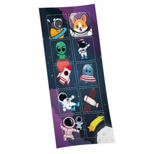 Adesivo Quadrado Astronauta Bello Festas 8×30