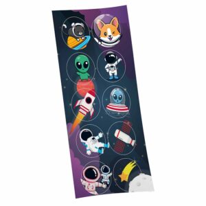 Adesivo Redondo Astronauta Bello Festas 8×30