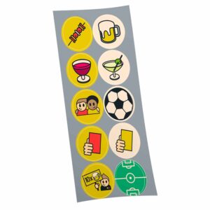 Adesivo Redondo Happy Hour Bello Festas 8×30