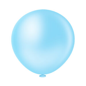 Balão Redondo Liso 25” Azul Claro Bello Festas 5×1