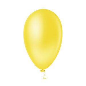 Balão Pera Liso 6.5” Amarelo Bello Festas 5×50