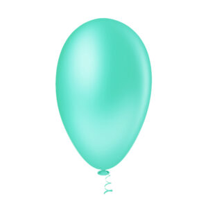 Balão Pera Liso 7” Verde Claro Bello Festas 5×50