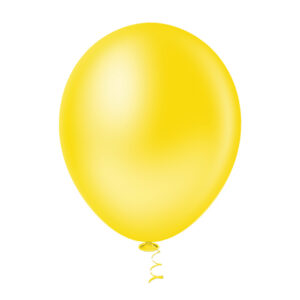 Balão Redondo Liso 9” Amarelo Bello Festas 5×50