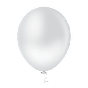 Balão Redondo Liso 9” Branco Bello Festas 5×50