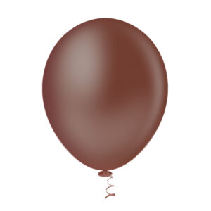 Balão Redondo Liso 9” Marrom Bello Festas 5×50