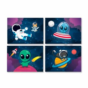 Cartaz Decorativo Astronauta Bello Festas 4×4