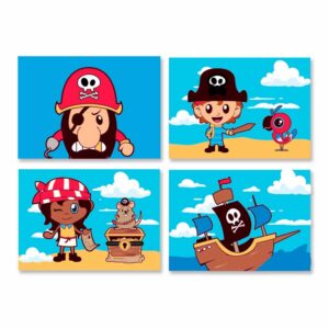 Cartaz Decorativo Pirata Bello Festas 4×4