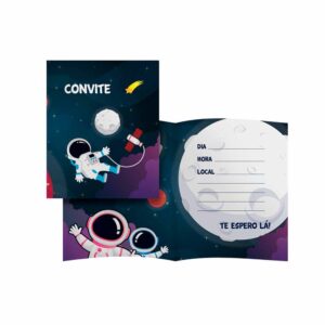 Convite Astronauta Bello Festas 8×8