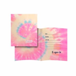 Convite Tie Dye Bello Festas 8×8