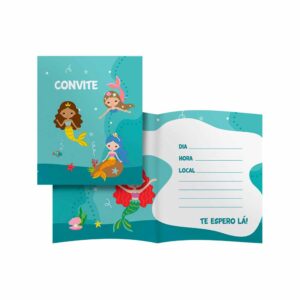 Convite Festa das Sereias Bello Festas 8×8