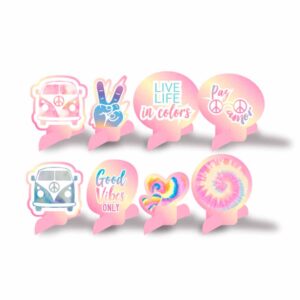 Decoração de Mesa Tie Dye Bello Festas 8×8