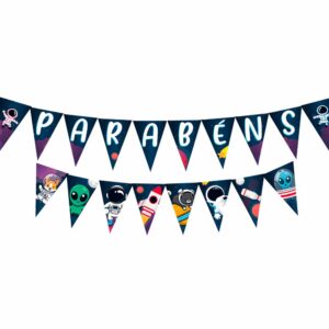 Faixa Decorativa Astronauta Bello Festas 8×1