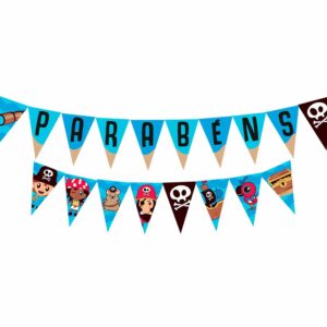 Faixa Decorativa Pirata Bello Festas 8×1