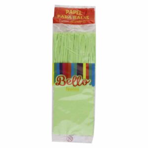 Papel para Bala Liso Verde Limão Bello Festas 8×48