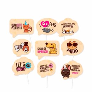 Kit Plaquinhas Divertidas Astronauta Bello Festas 8×9