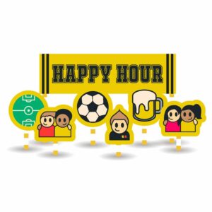 Topo de Bolo Happy Hour Bello Festas 8×7