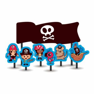 Topo de Bolo Pirata Bello Festas 8×7