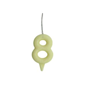 Vela Glitter Candy 8 Amarelo Bello Festas 10x1