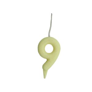 Vela Glitter Candy 9 Amarelo Bello Festas 10x1