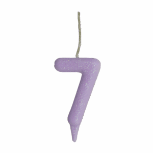 Vela Glitter Candy 7 Lilás Bello Festas 10x1