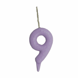 Vela Glitter Candy 9 Lilás Bello Festas 10x1