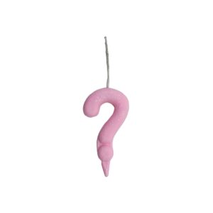 Vela Glitter Candy Interrogação Rosa Bello Festas 10x1