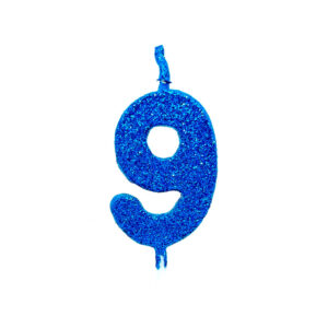 Vela Pick Premium Número 9 Azul Bello Festas 10x1