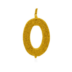 Vela Pick Premium Número 0 Dourado Bello Festas 10x1