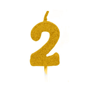 Vela Pick Premium Número 2 Dourado Bello Festas 10x1