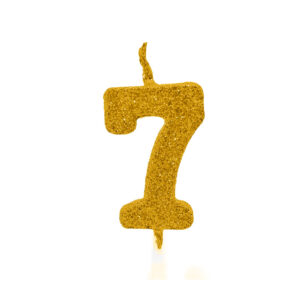 Vela Pick Premium Número 7 Dourado Bello Festas 10x1