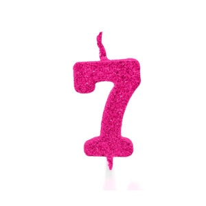 Vela Pick Premium Número 7 Pink Bello Festas 10x1