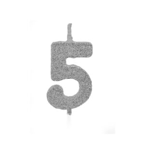 Vela Pick Premium Número 5 Prata Bello Festas 10x1