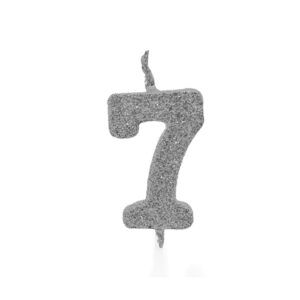 Vela Pick Premium Número 7 Prata Bello Festas 10x1