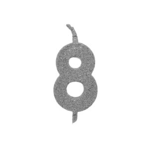 Vela Pick Premium Número 8 Prata Bello Festas 10x1