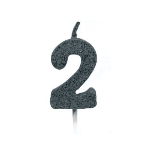 Vela Pick Premium Número 2 Preto Bello Festas 10x1