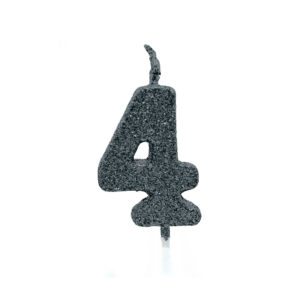 Vela Pick Premium Número 4 Preto Bello Festas 10x1