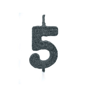 Vela Pick Premium Número 5 Preto Bello Festas 10x1