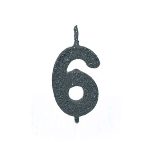 Vela Pick Premium Número 6 Preto Bello Festas 10x1