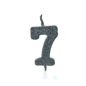 Vela Pick Premium Número 7 Preto Bello Festas 10x1