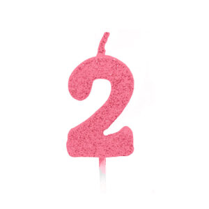 Vela Pick Premium Número 2 Rosa Claro Bello Festas 10x1