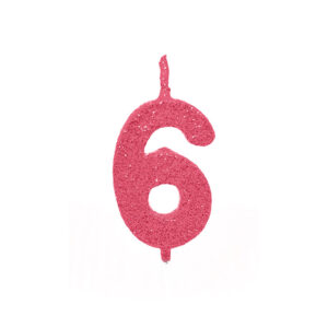 Vela Pick Premium Número 6 Rosa Claro Bello Festas 10x1