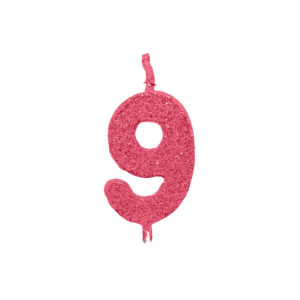 Vela Pick Premium Número 9 Rosa Claro Bello Festas 10x1