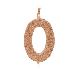 Vela Pick Premium Número 0 Rose Gold Bello Festas 10x1