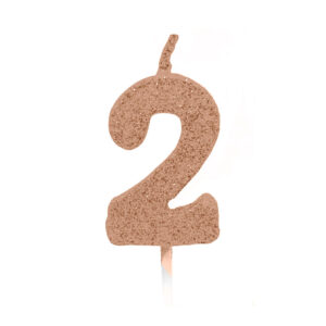 Vela Pick Premium Número 2 Rose Gold Bello Festas 10x1