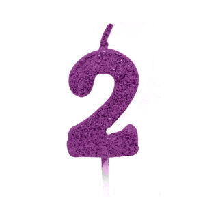 Vela Pick Premium Número 2 Roxo Bello Festas 10x1
