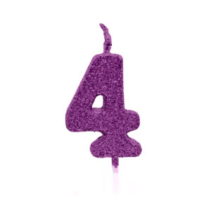 Vela Pick Premium Número 4 Roxo Bello Festas 10x1