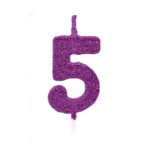 Vela Pick Premium Número 5 Roxo Bello Festas 10x1