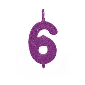 Vela Pick Premium Número 6 Roxo Bello Festas 10x1