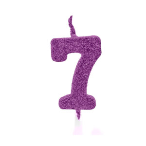Vela Pick Premium Número 7 Roxo Bello Festas 10x1