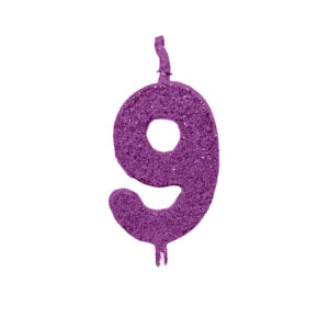 Vela Pick Premium Número 9 Roxo Bello Festas 10x1